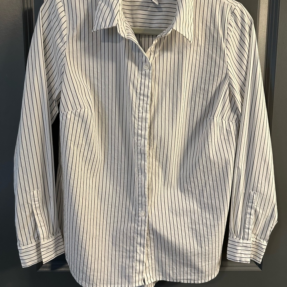 Nine West Women’s Striped Button-Up Shirt